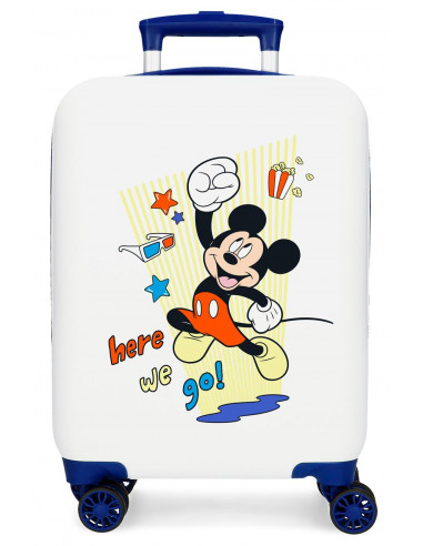 4771345 ABS SUITCASE 50CM 4W. MICKEY HERE WE GO WHITE